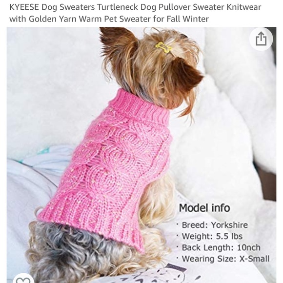 NEW Kyeese Dog Sweater, Small Breeds S 🐶💕 - Picture 2 of 13